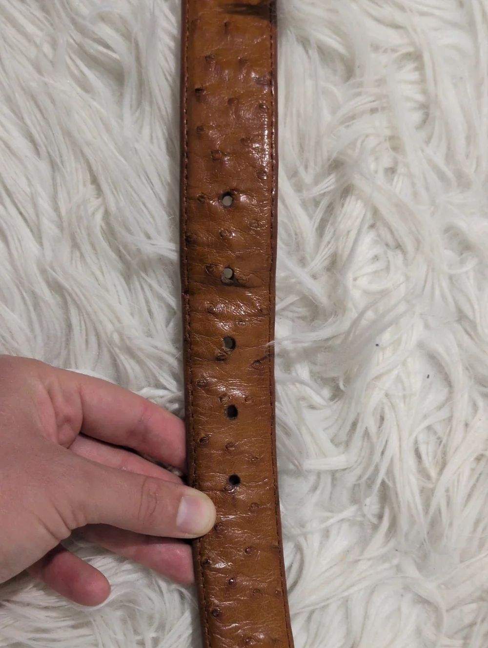 Tecovas Genuine Ostrich Leather Belt